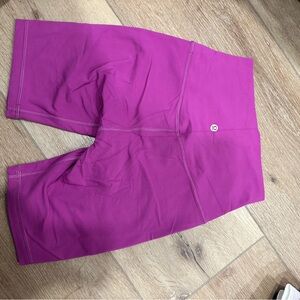 Women's Lululemon Purple Align Biker Shorts 8 inch